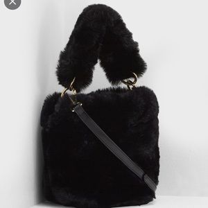 Topshop Teddy Faux Fur Bucket Bag